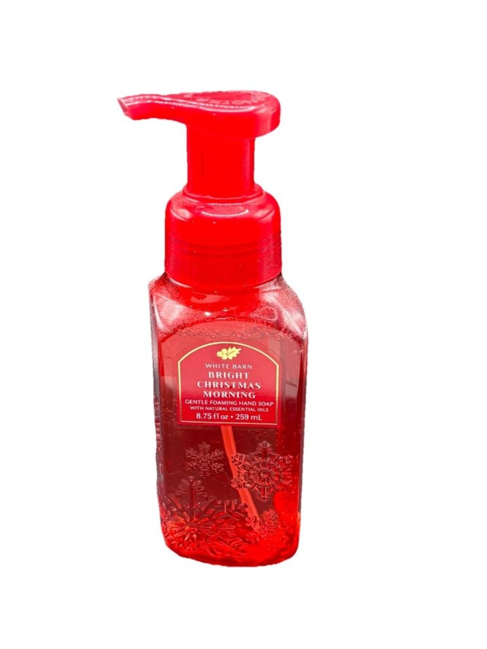 Bath & Body Works Bright Christmas Morning Gentle Foaming Hand Soap 8.75 oz Red